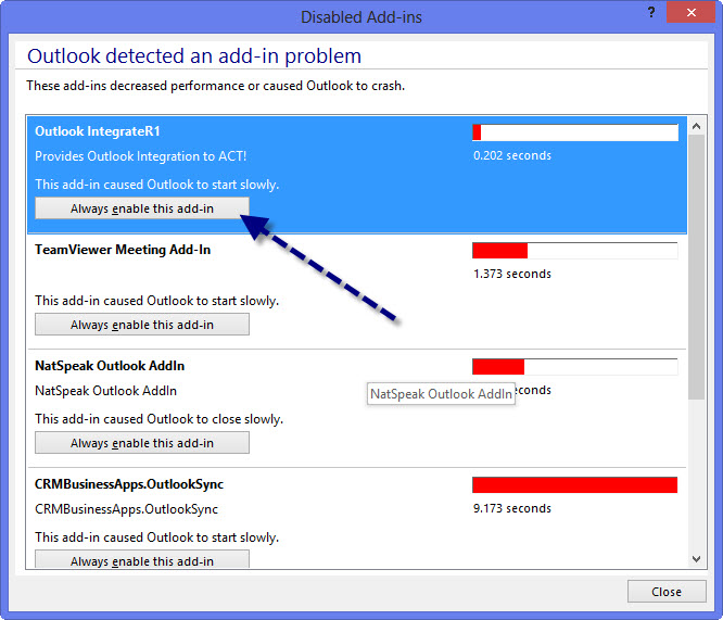 Enable Outlook Integrate R1